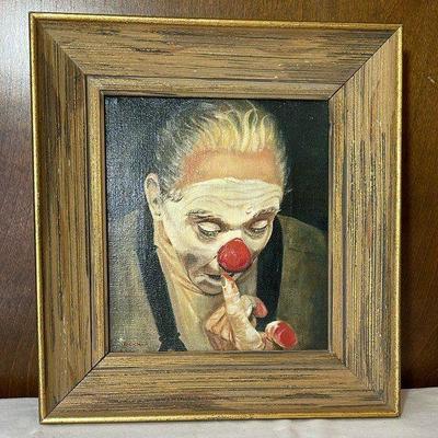 Clown Applying Make-Up Painting by Hickman
