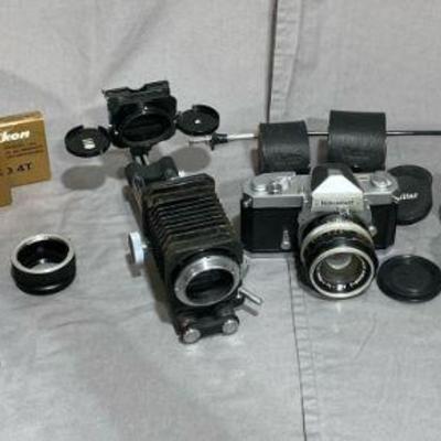 Nikon Nikomat * 50mm F1.4 Lens * Nikon Bellows * Extension Tube * Gelatin Holder & Filters * 2X Conv
