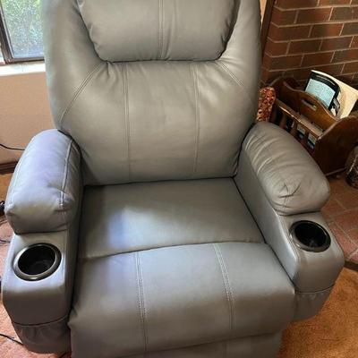 Leather Reclining Massage Lift Chair
