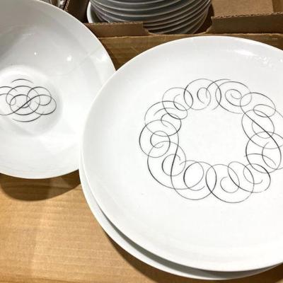 MCM continental china set by Raymond Lowey "Script"