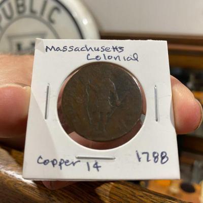 Mass 1788 Colonial Copper coin