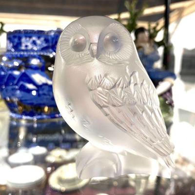Lalique crystal owl