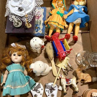 vintage dolls, miniature, Ginny BK Walker doll +