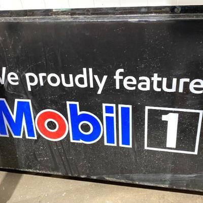 large Mobil oil metal sign (1 of 2 same)
