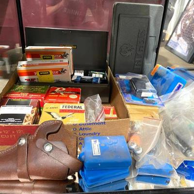 Ammo and ammo making supplies, holsters +