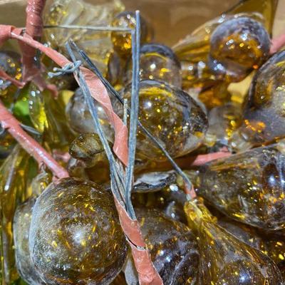 Czech glass grapes clusters