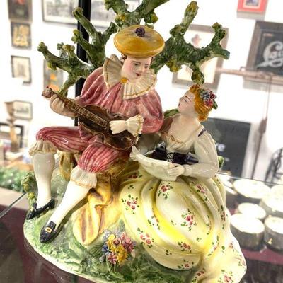 antique majolica figural groups (1/2)