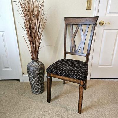 Sturdy Vintage Wooden Chair w/ Upholstered Seat Plus Pretty 20