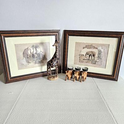  Two Safari Style Wall Art Pieces 17