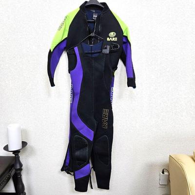 Set of Man's and Woman's BARE Brand Sleeveless Dry Suits - Men's Large w/ Jacket - Women's Size Small