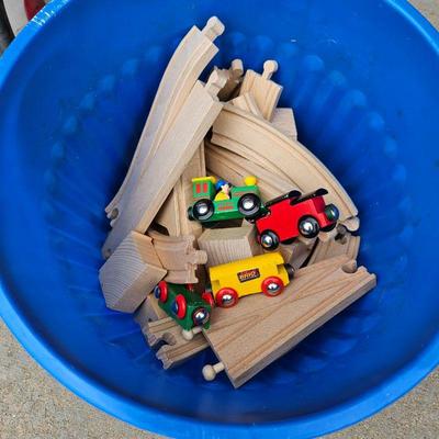  BRIO Wood Train Set w/ All Necessary Pieces for Set Up.
