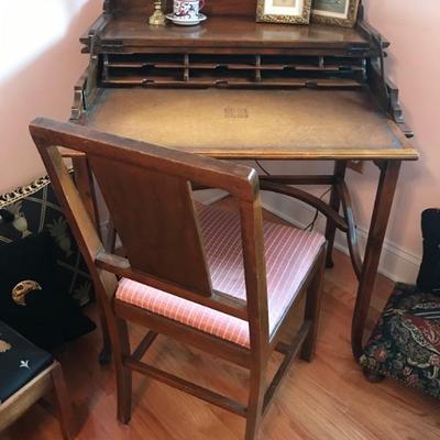 Theodore Alexander desk and chair $300