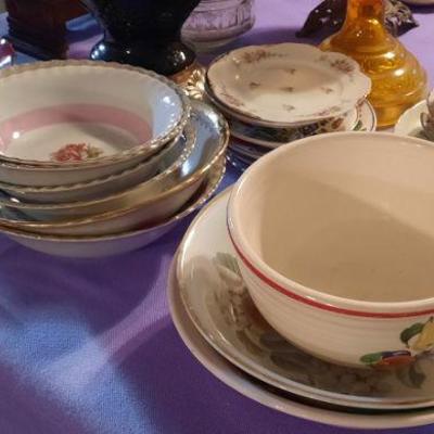 Antique bowls and plates