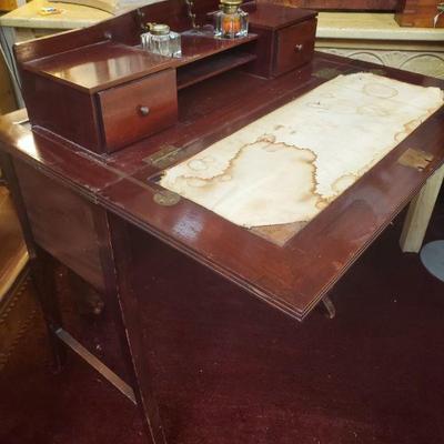 Child writing desk with ink wells 