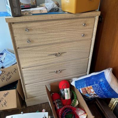 Cheat of drawers, dresser and headboard are for sale. 