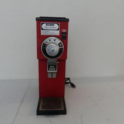 Vintage Bunn-o-Matic G1 120v Bulk Coffee Grinder - 8 Grind Settings & 1-Pound Hopper - Red - 7½