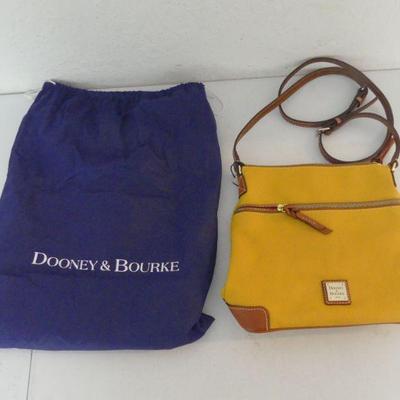 Genuine Dooney & Bourke Pebble Grain Leather Crossbody - Mustard - NWT