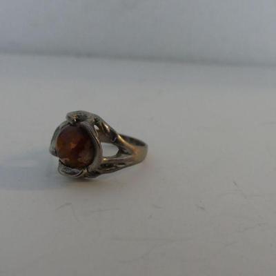 Vintage Sterling Mexican Fire Opal Ring - Size 7½ - TW 5.6g