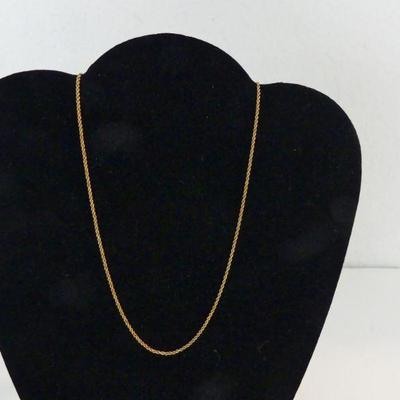 18k Gold 18" Bracelet Clasp Chain - TW 5.1g
