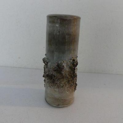 Vintage Hand Made Icelandic Glit Lava Cylinder Vase - 3¼