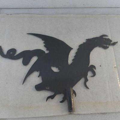 Cast Iron Flying Fire Breathing Dragon Weathervane Cupola