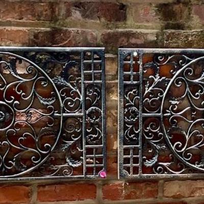 Square iron wall decorations