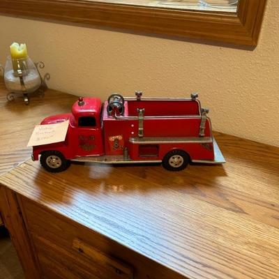 Vintage metal fire truck