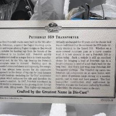 Certificate for Peter built 359 transporter