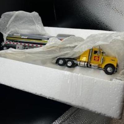 Toy semi truck in the box