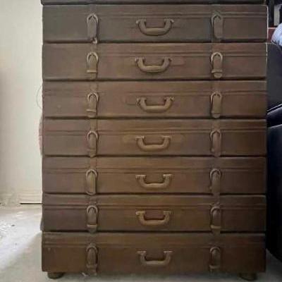 Suitcase themed chest of drawers