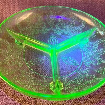 Uranium glass dish