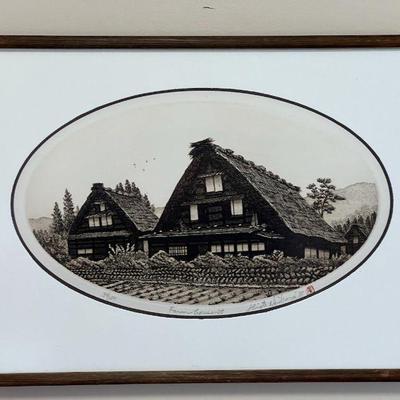 1988 NORIKANE Hiroto Etching “Farm House 38” #39/100
