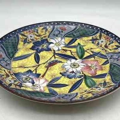 15” Vintage Japanese Floral Porcelain Royal Maruishi Ware Charger
