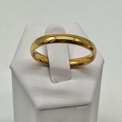 1/8” Wide Golden Tungsten Carbide Wedding Band
