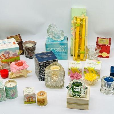 Vintage Avon Scented Candles & Candleholders
