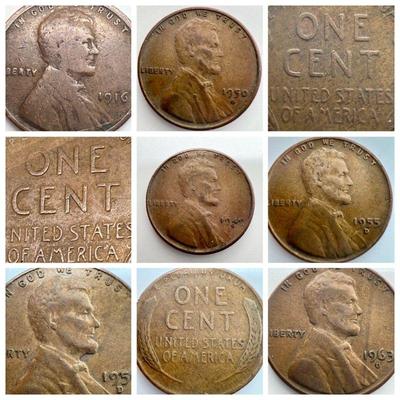(15) Antique & Vintage Pennies from 1916-1969
