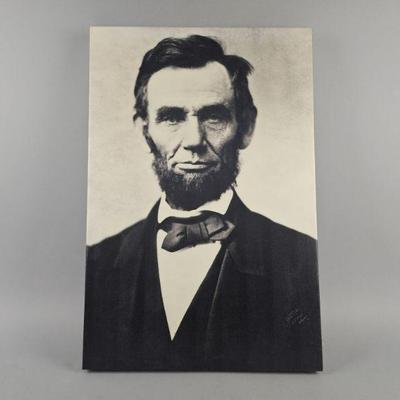 Lot 195 | Abraham Lincoln Print On Canvas