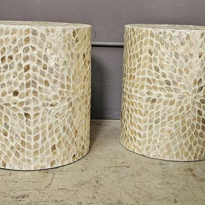 Lot 122 | Jofran Global Archive Capiz Shell Accent Tables