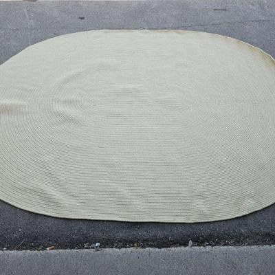 Lot 372 | New Beige Braided Oval Area Rug