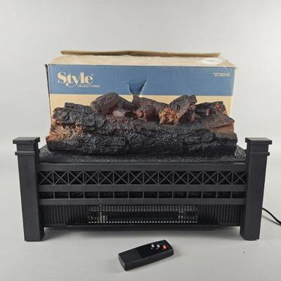Lot 283 | Style Selections Electric Log Set Infrared Heater
