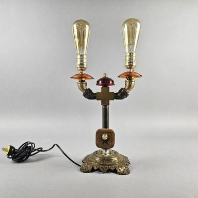 Lot 172 | Artist Signed Steampunk Pipe Lamp