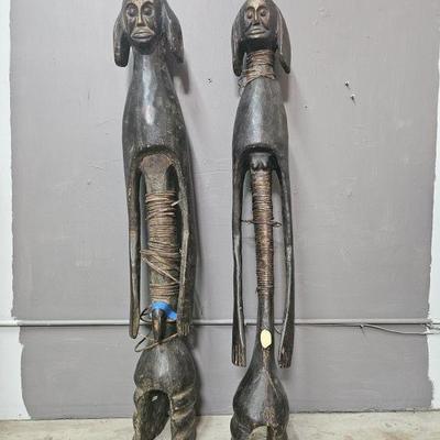 Lot 20 | Two Hand Carved Cameroonian Statues