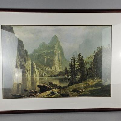 Lot 87 | MercedRiver,YosemiteValley by A. Bierstadt Print