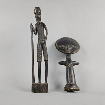 Lot 55 | African Akuaba Fertility Doll & Carved Figure