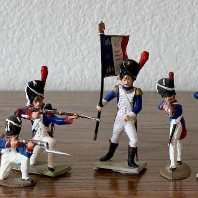 (7) Vintage Napoleonic Wars French Imperial Army Figurines Hand Painted