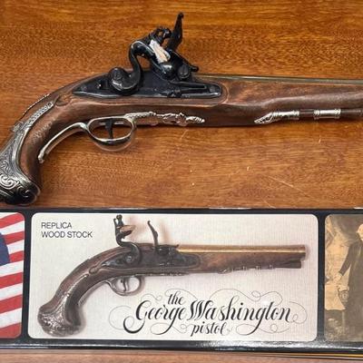 Denix Authentic Replica George Washington Flint Lock Pistol With Box Reference Number 1228