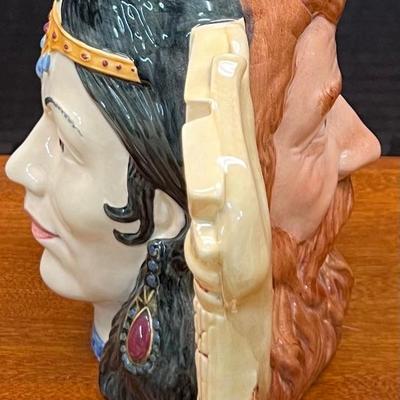 Royal Doulton 1987 Star-crossed Lovers Collection Samson & Delilah D6787 7" Double Face Toby Mug