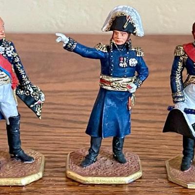 3 Metal Toy Soldiers - P Vouchez - Generals 