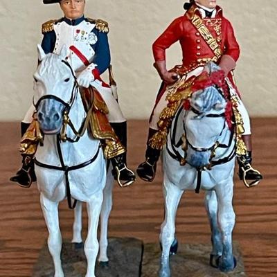 2 JV Rakov Pewter Napoleon Bonaparte Soldier Figurines 1:32 Scale Metal 