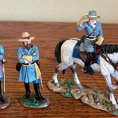 King & Country General Robert E Lee 2009 Mounted Toy Soldier & Two Civil War Soldiers 2007